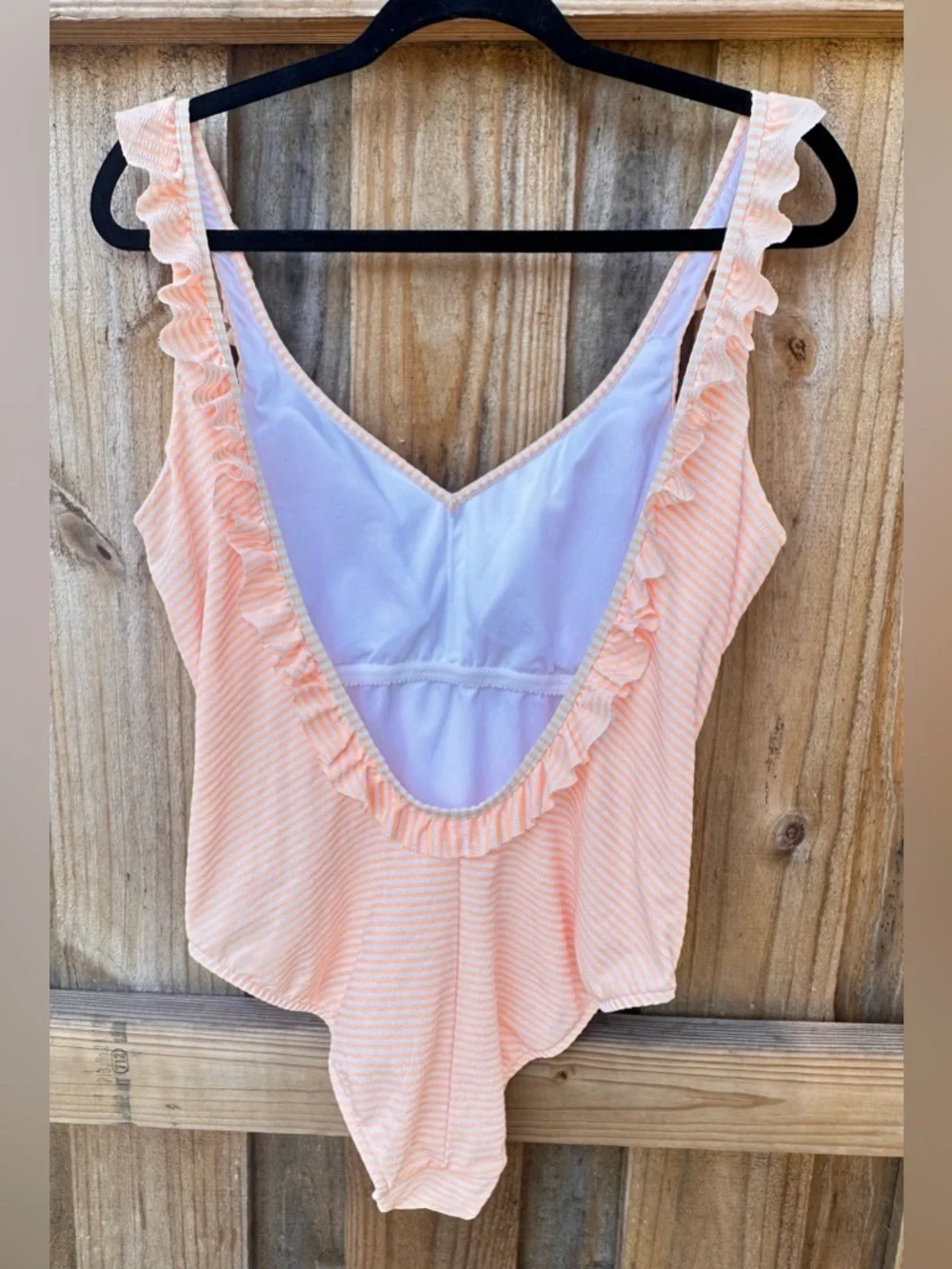 Polo Ralph Lauren Women's Stripe One-Piece Swimsuit Orange Size Large NWOT - Picture 6 of 7